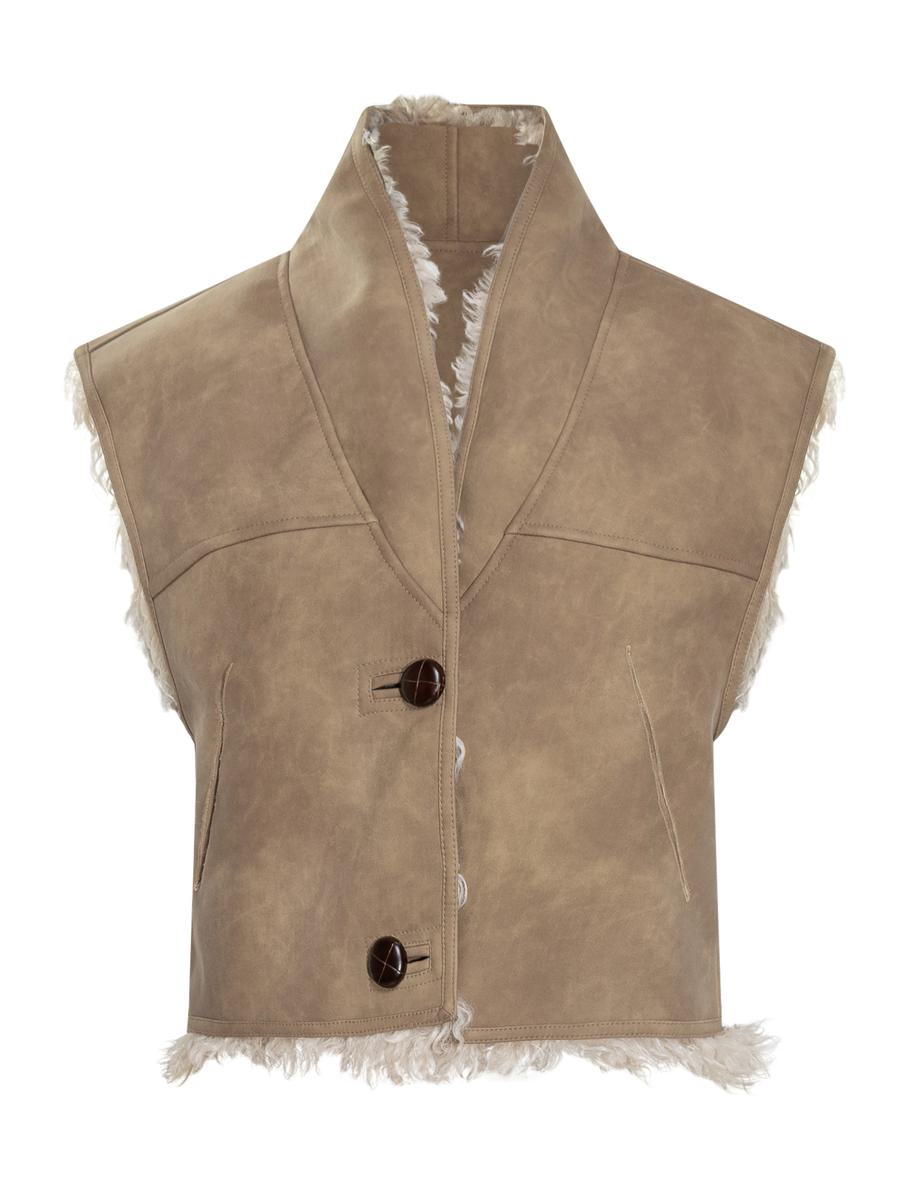 Isabel Marant Étoile Lammfellweste mit hohem Kragen Isabel Marant Étoile