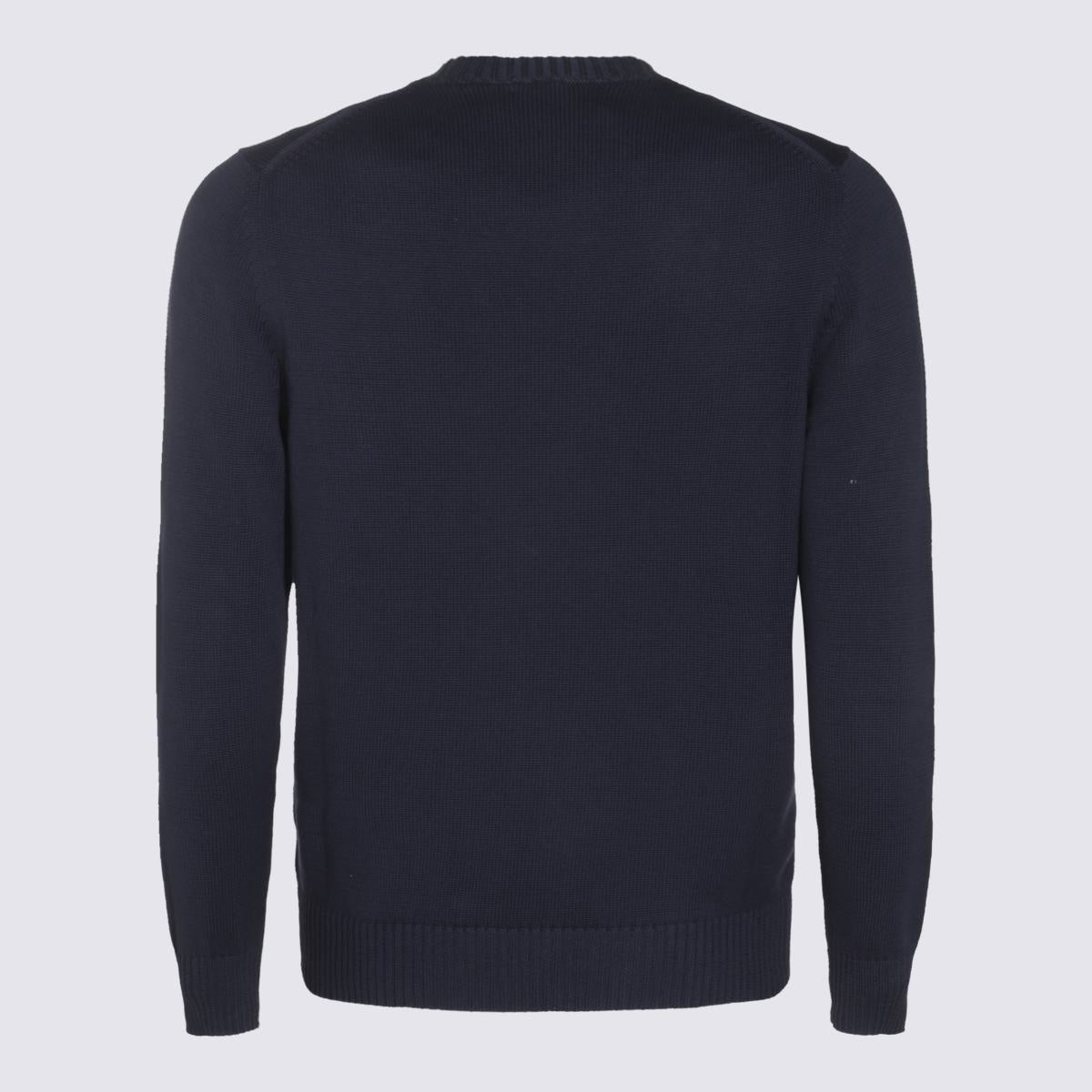 Malo Blauer Baumwollstrick