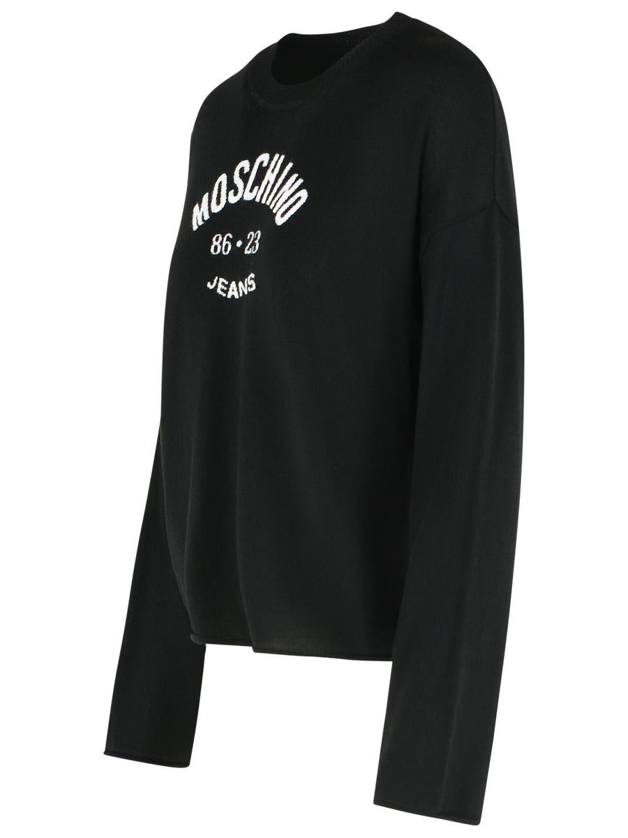 Schwarzer Pullover aus Schurwolle von Moschino Jeans