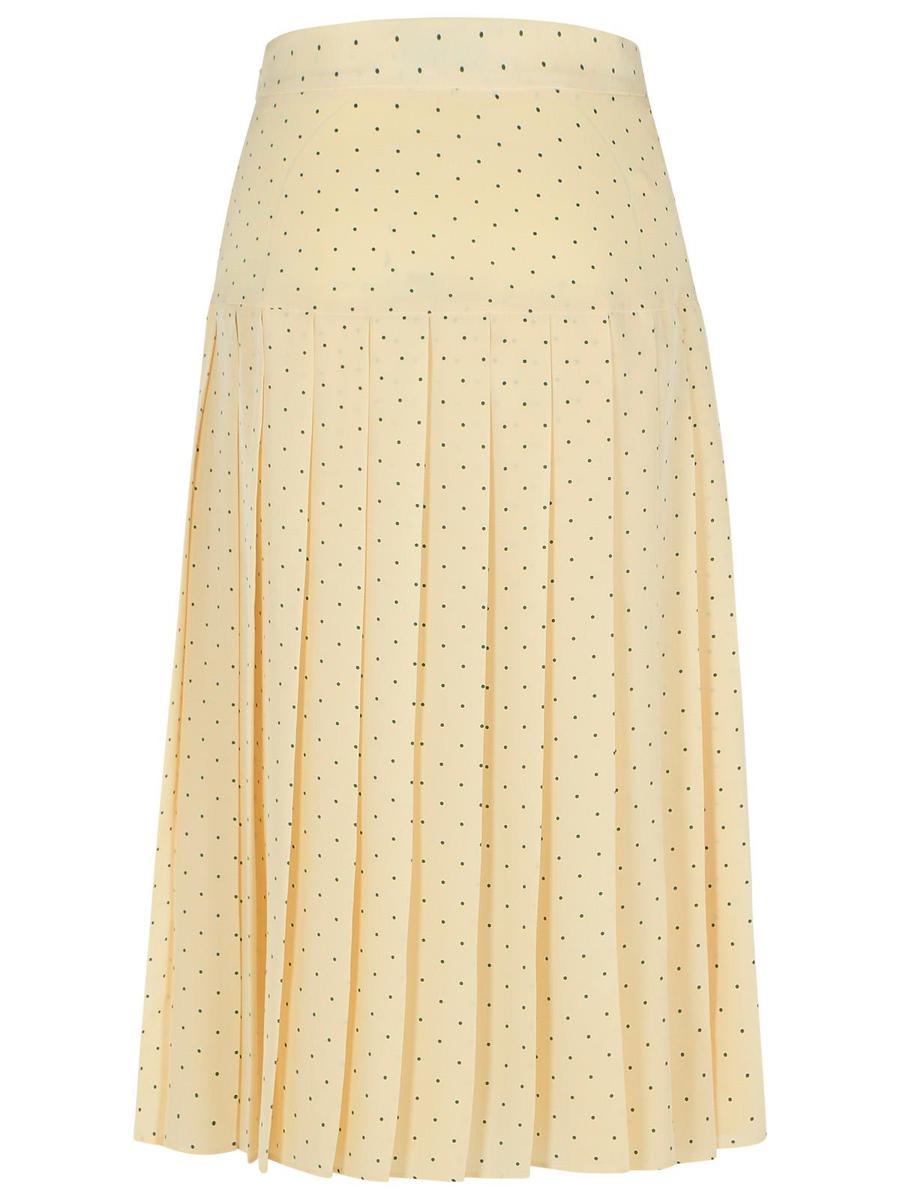Alessandra Rich Creme Seidenrock