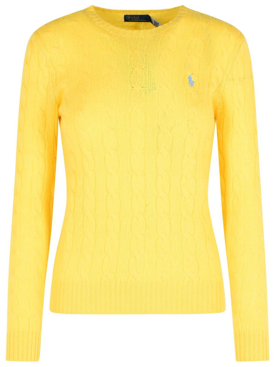 Polo Ralph Lauren – Gelber Pullover aus Kaschmirmischung