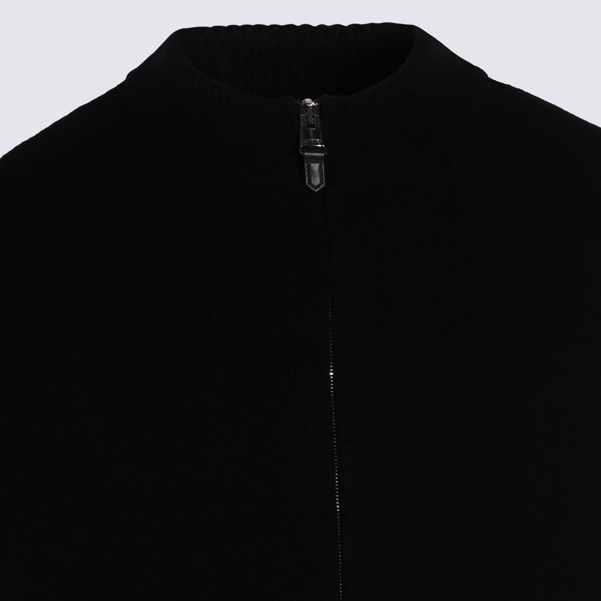Canali Schwarzer Wollstrick
