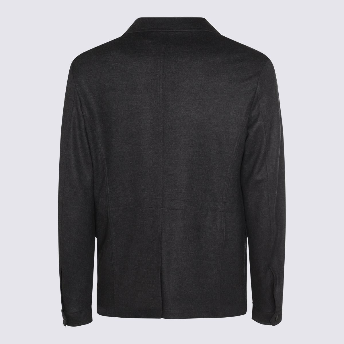 Graue Freizeitjacke aus Wolle von Canali