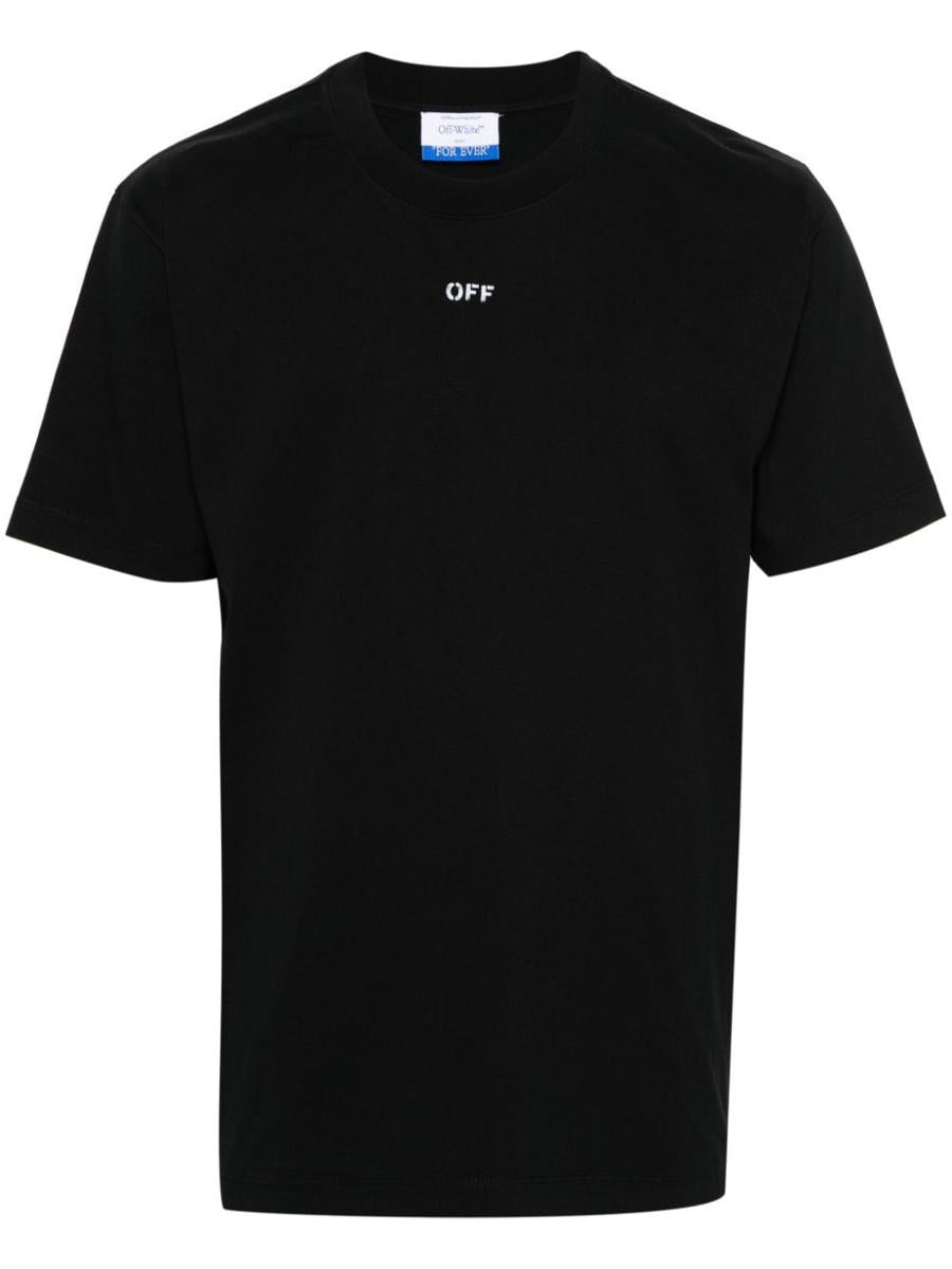 Off-White – Schlankes Kurzarm-T-Shirt „Off Stamp“