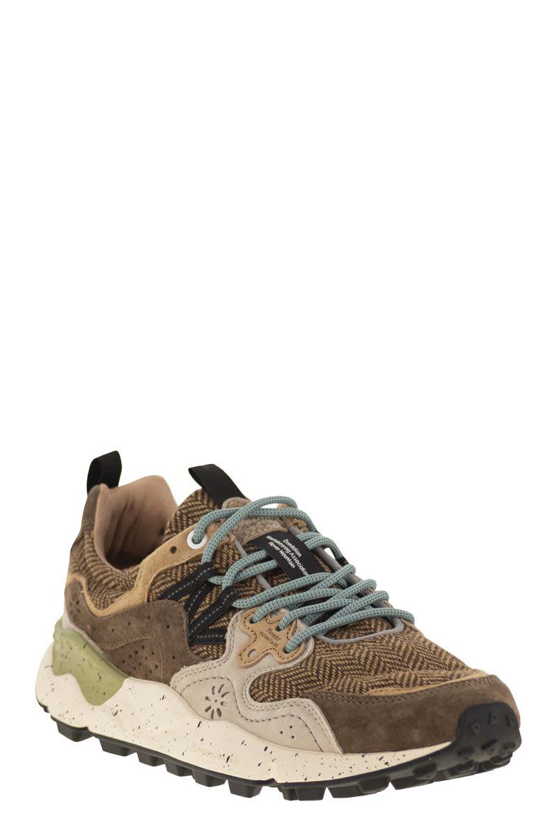 Flower Mountain Yamano 3 – Sneakers aus Wildleder und Stoff