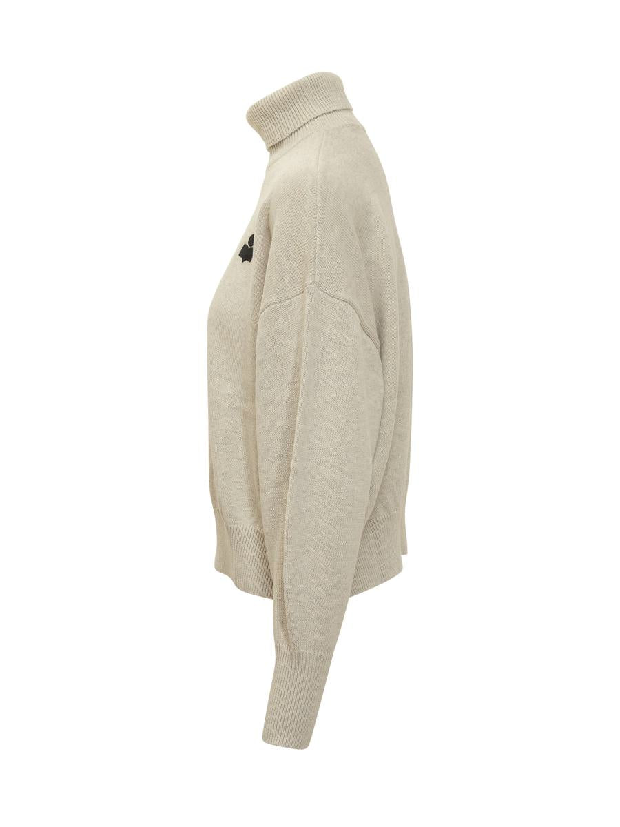 Isabel Marant Étoile Rollkragenpullover aus Wolle mit Logo Schwarz Marant Étoile