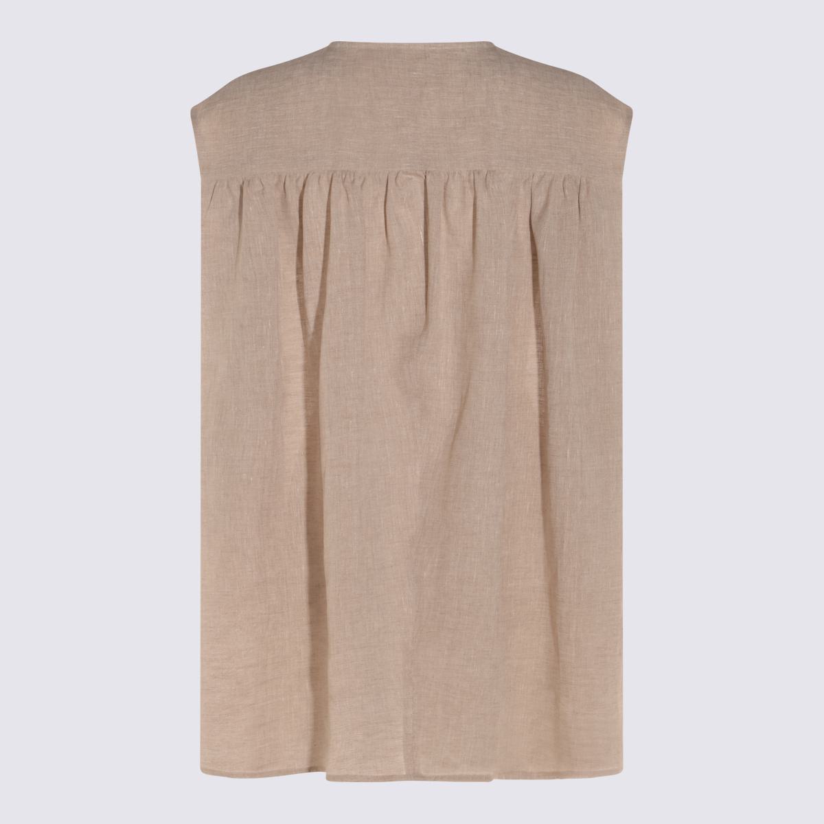 Fabiana Filippi Beige Leinenoberteil