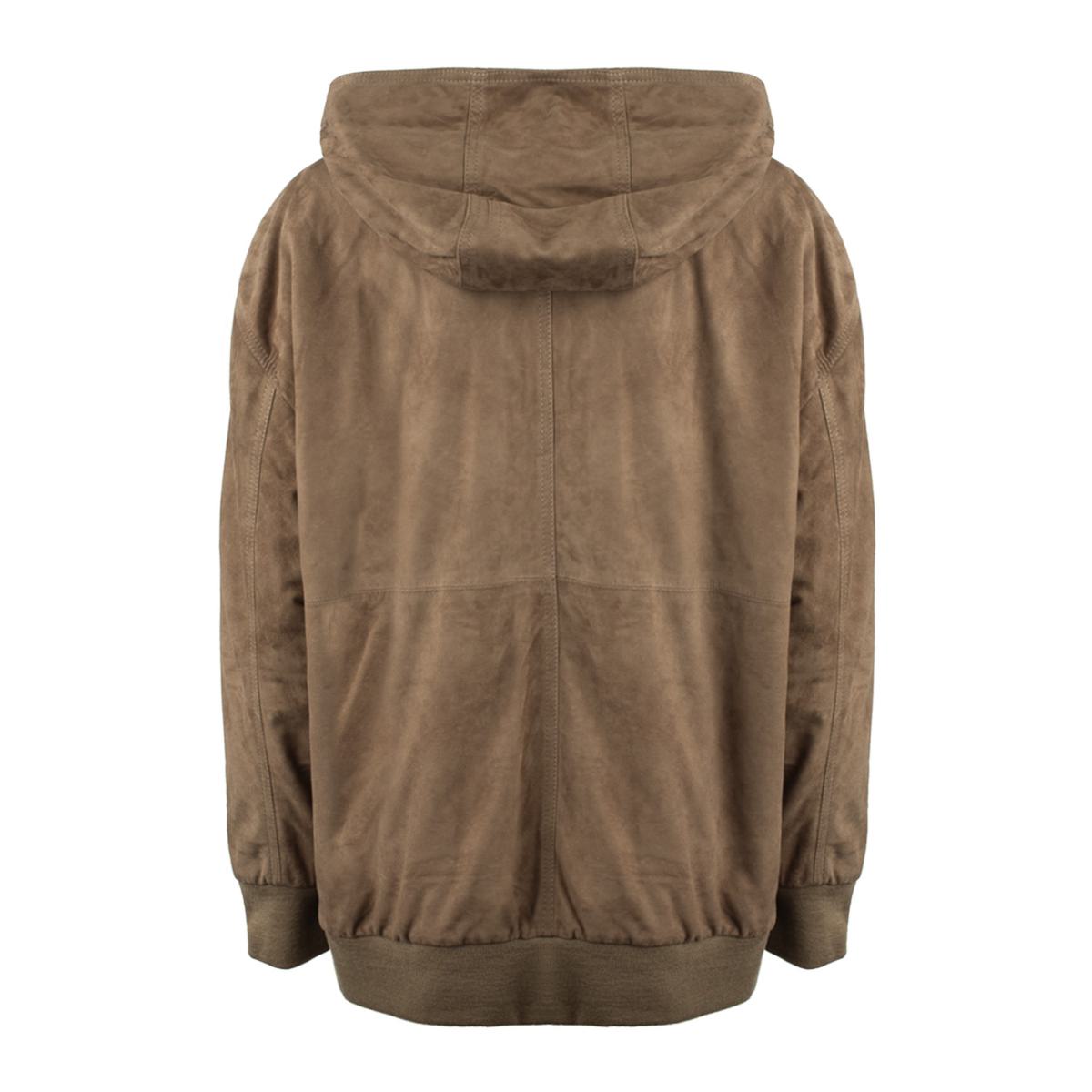 Max Mara Wildleder-Kapuzenjacke