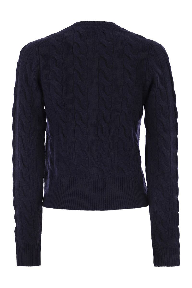 Polo Ralph Lauren – Zopfmuster-Cardigan aus Wolle und Kaschmir