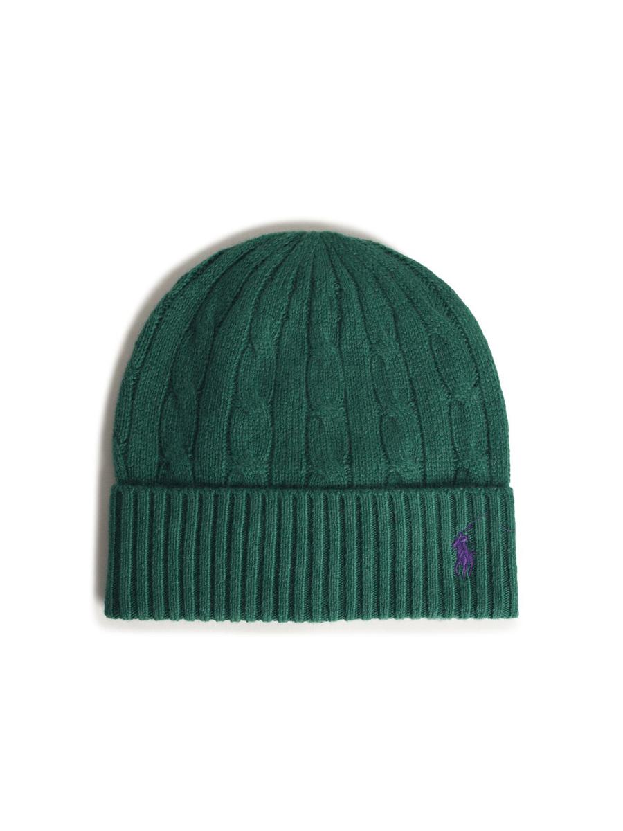 Polo Ralph Lauren – Grüne Beanie aus Wollmischung