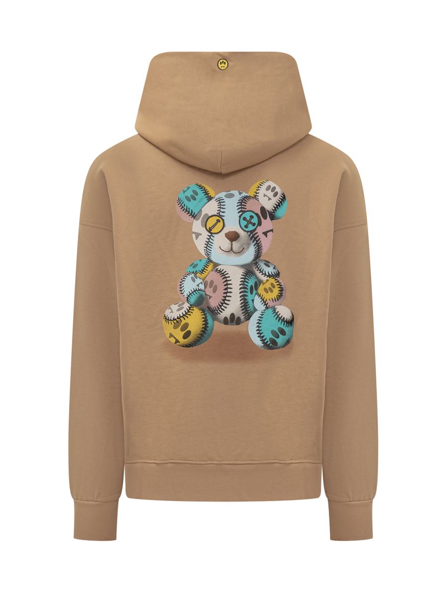 Barrow – Beigefarbener Barrow-Kapuzenpullover mit Logo-Stickerei