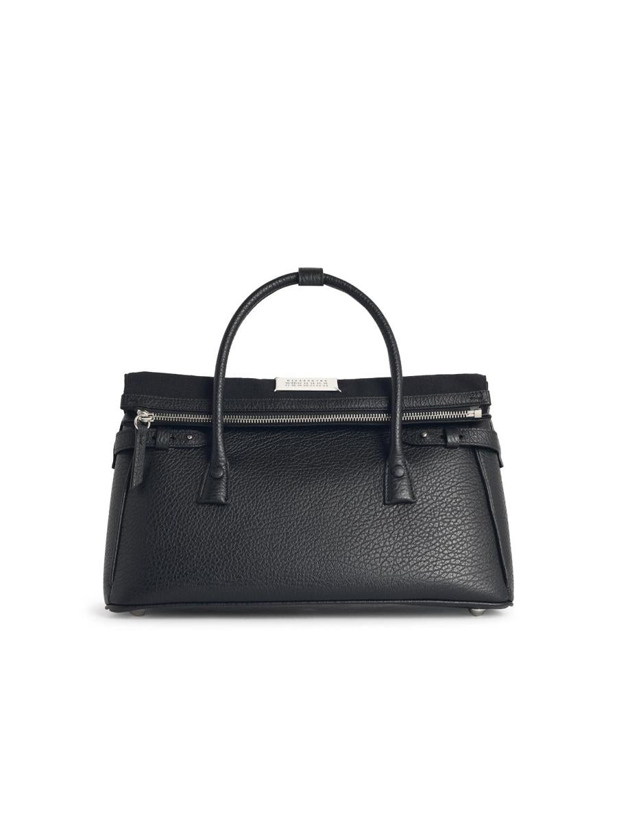 Maison Margiela „5Ac East West“ schwarze Lederhandtasche