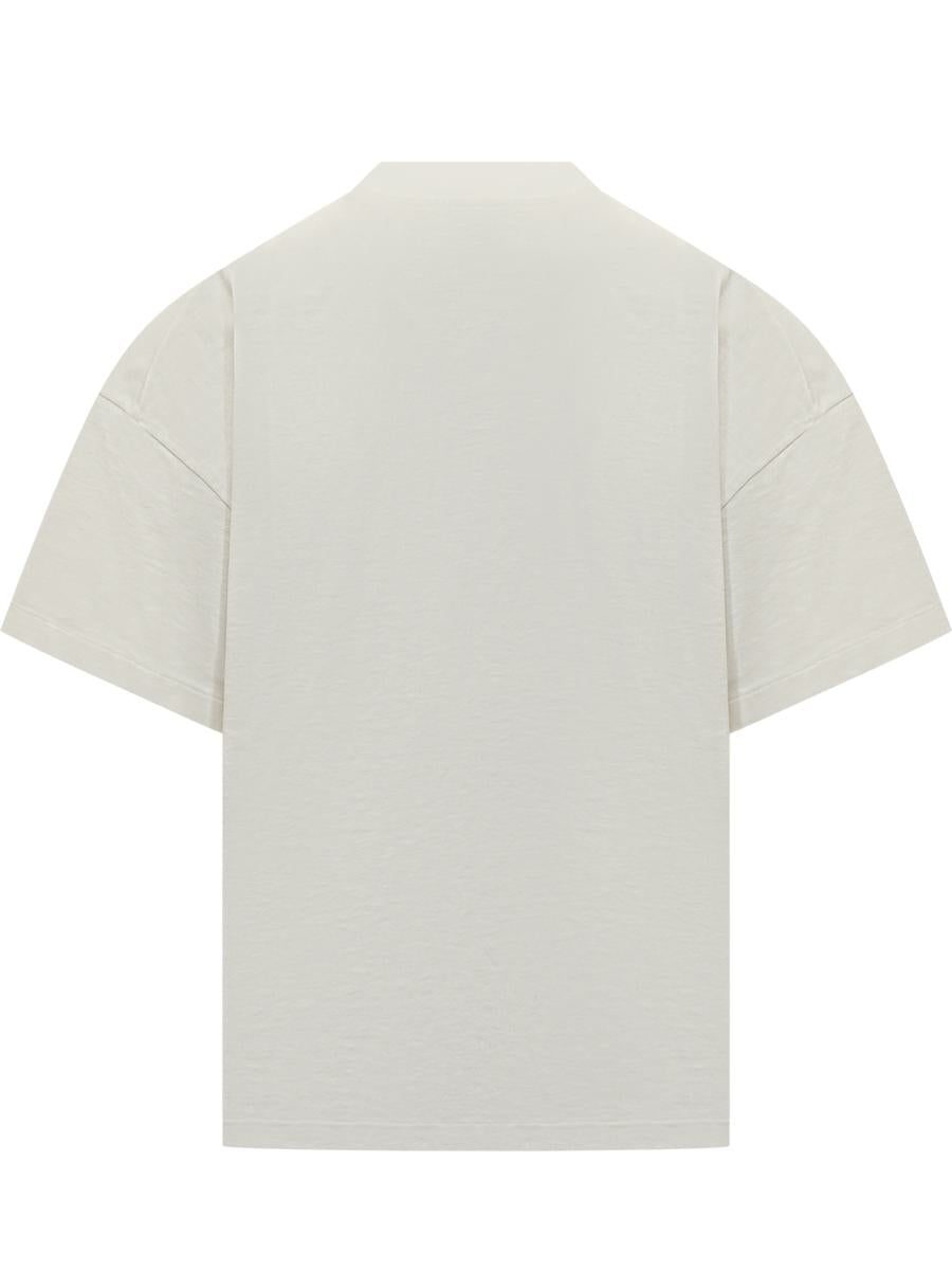 Jil Sander – Weißes Jil Sander-T-Shirt mit schwarzem Logo