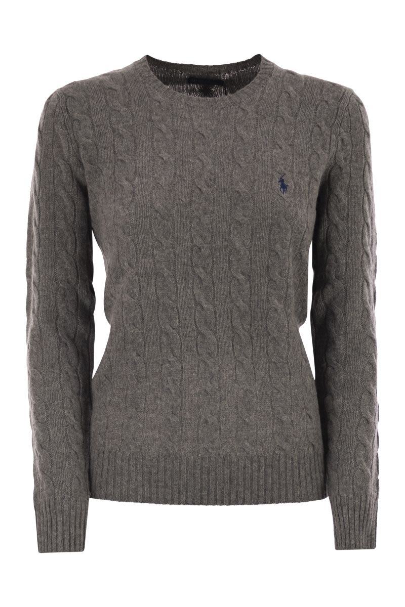 Polo Ralph Lauren – Rundhalspullover aus geflochtener Wolle und Kaschmir