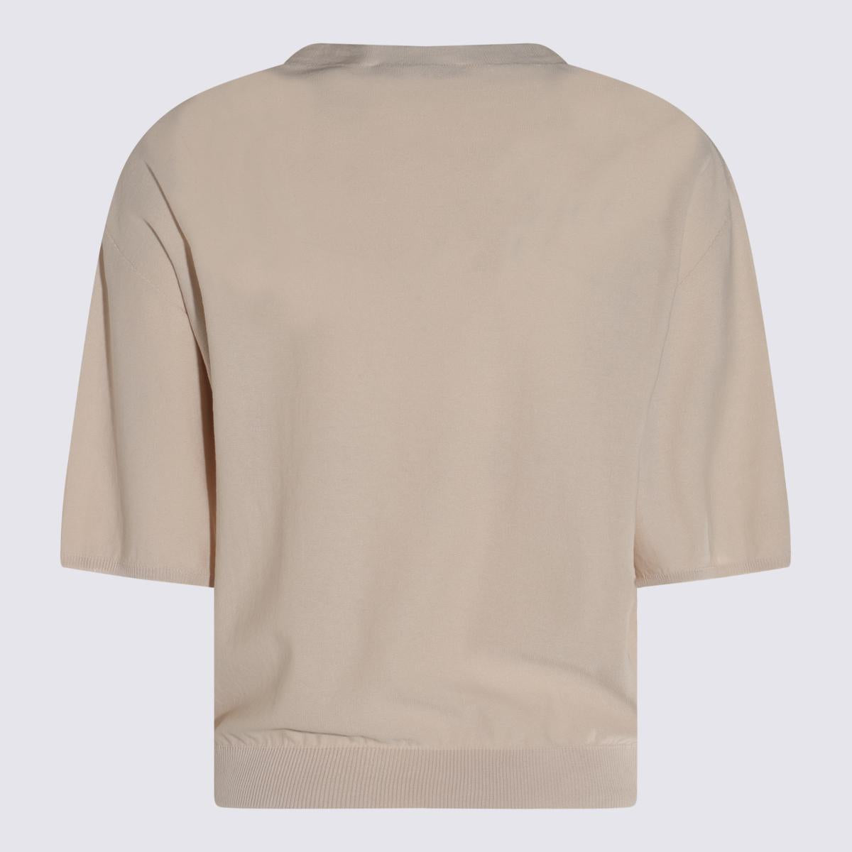 Antonelli Beiges Leinen-T-Shirt