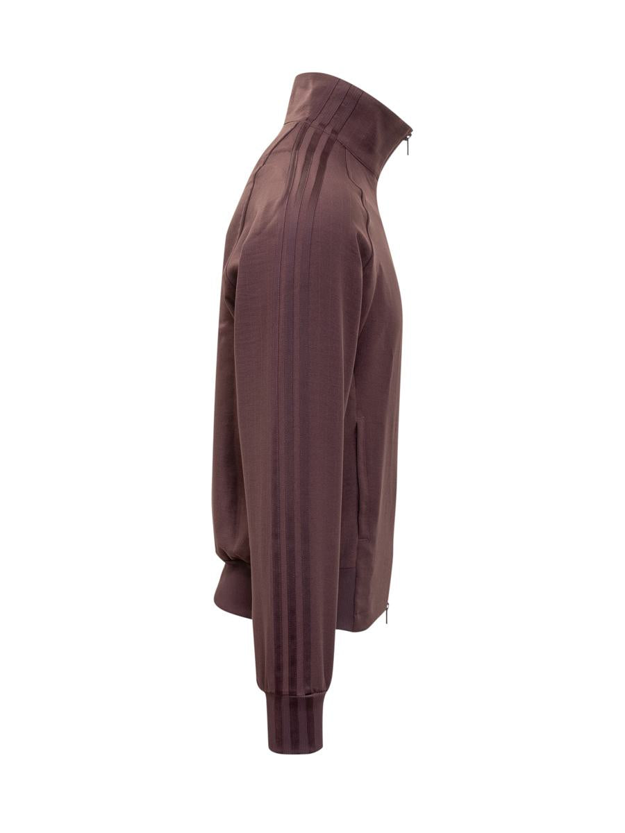 Y-3 Adidas Burgunderfarbene Sportjacke mit durchgehendem Reißverschluss Y-3