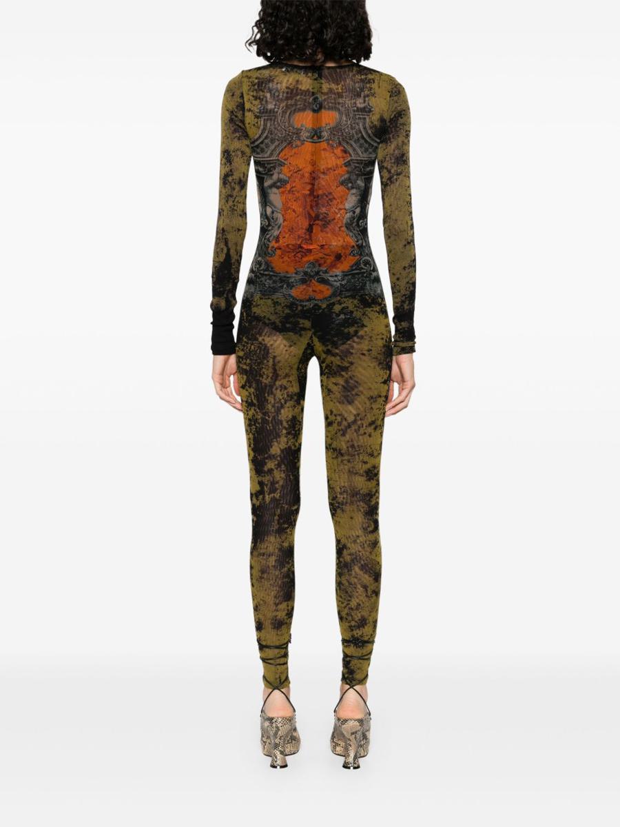 Jean Paul Gaultier Der khakifarbene Médaillon-Jumpsuit