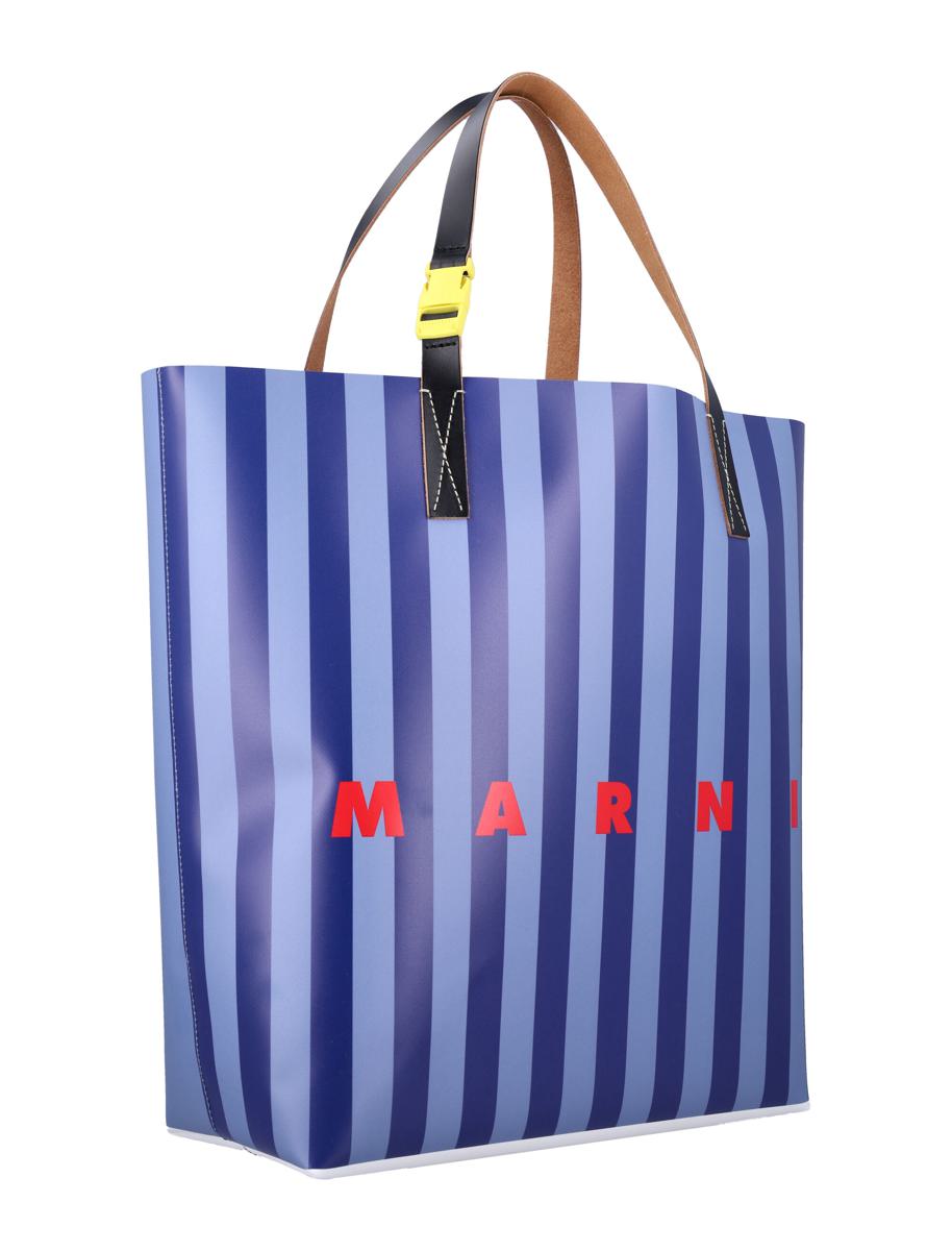 Marni gestreifte Tribeca-Einkaufstasche