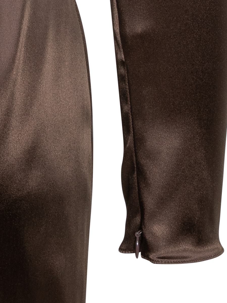 Dolce & Gabbana Dolce & Gabbana Satin-Langarmkleid