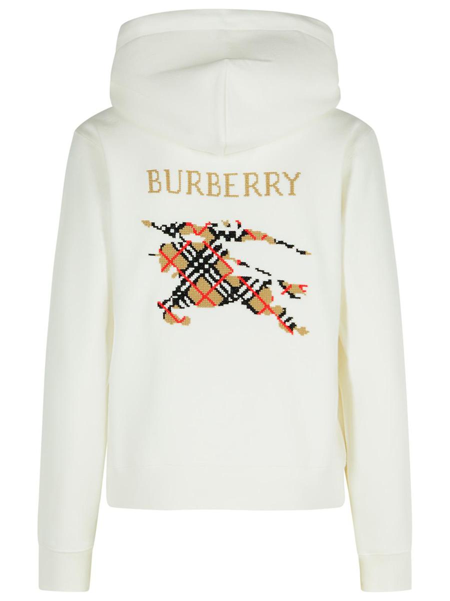 Burberry „Harriet“ Elfenbeinfarbenes Baumwoll-Sweatshirt