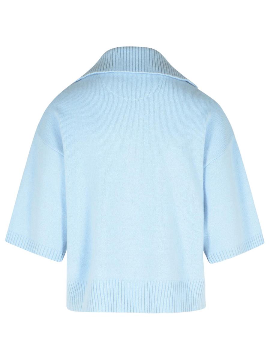 Purotatto Hellblauer Kaschmirpullover