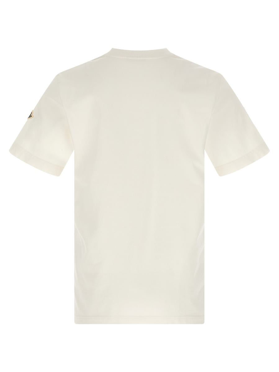 Moncler T-Shirt mit beflocktem Logo