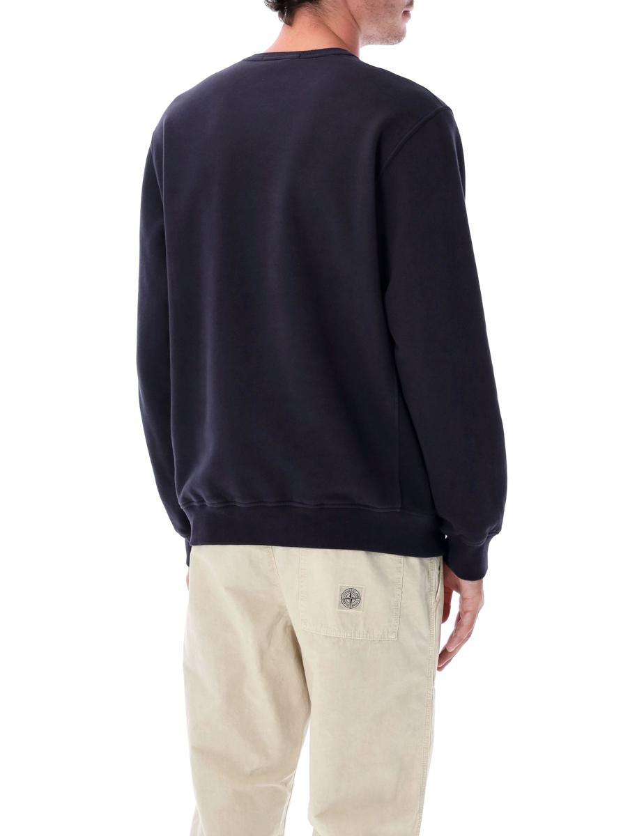 Stone Island Sweatshirt aus gebürsteter Bio-Baumwolle