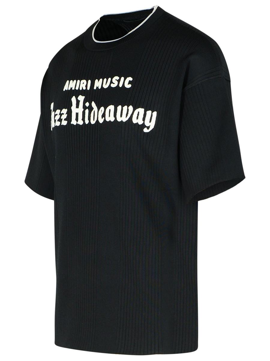 Amiri – Schwarzes T-Shirt „Jazz“ aus Viskosemischung