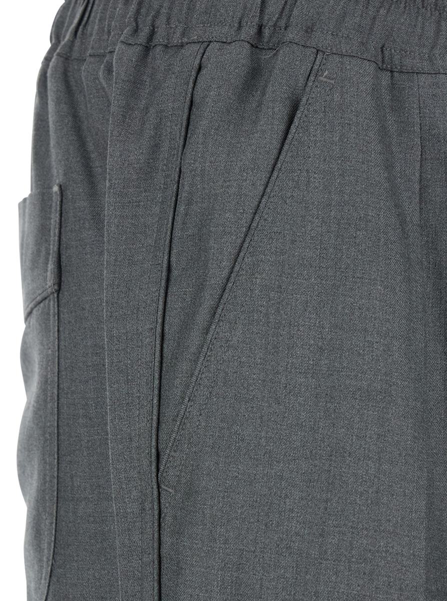 Graue Hose mit elastischem Bund und Pence-Details aus Seide Man