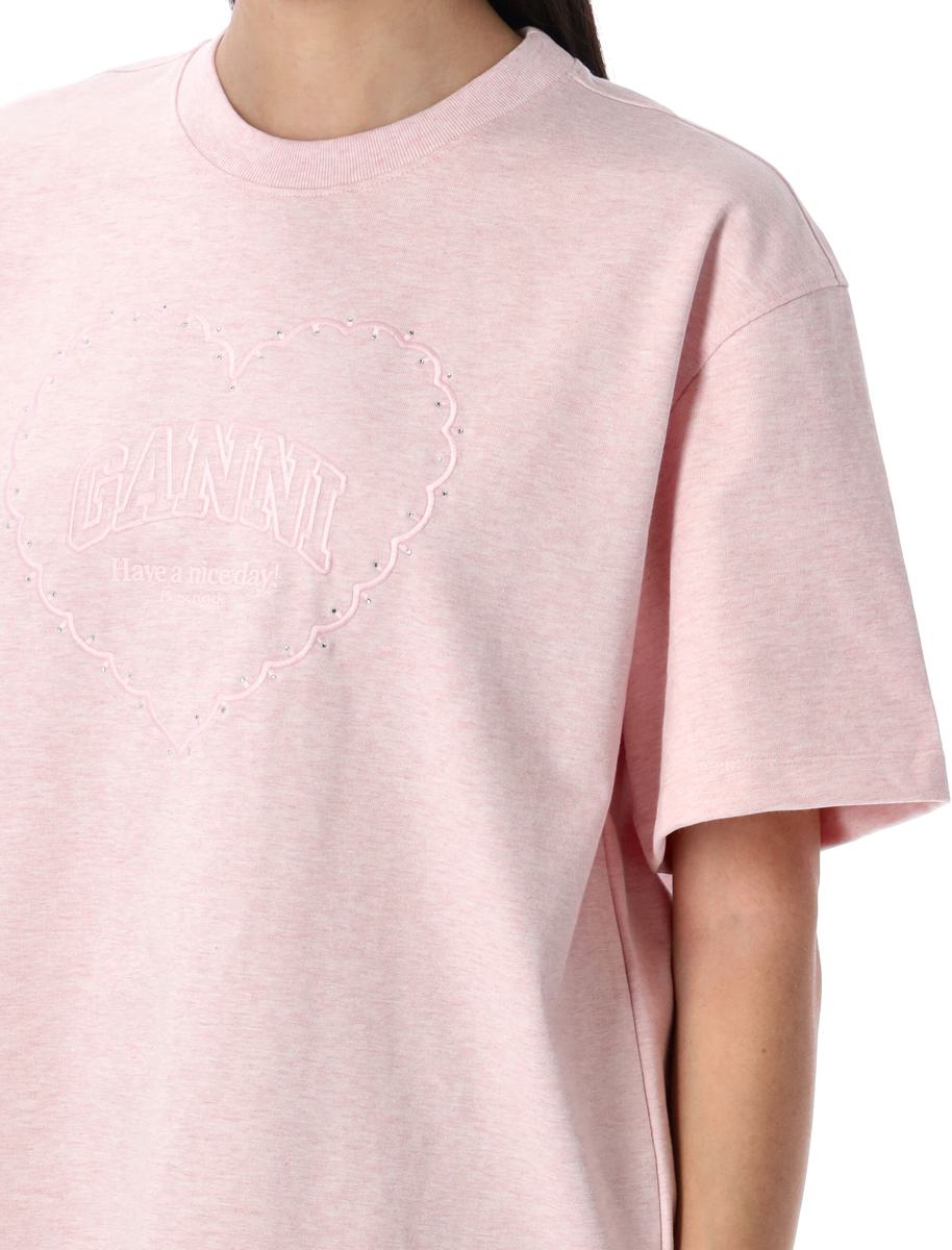 Ganni Herz-T-Shirt