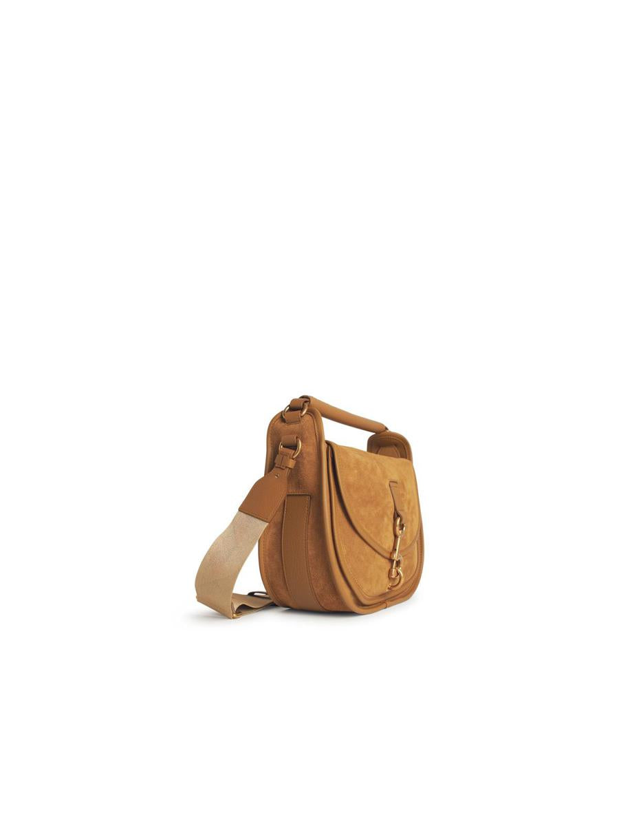 Burberry „Messenger“-Tasche aus braunem Wildleder