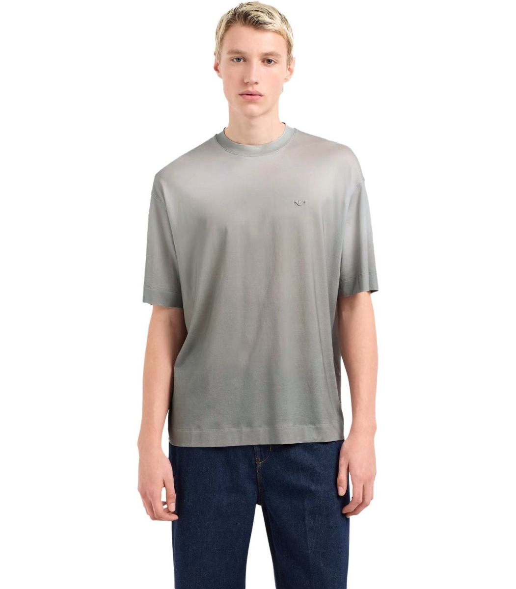 Emporio Armani – T-Shirt mit Farbverlauf in Grau