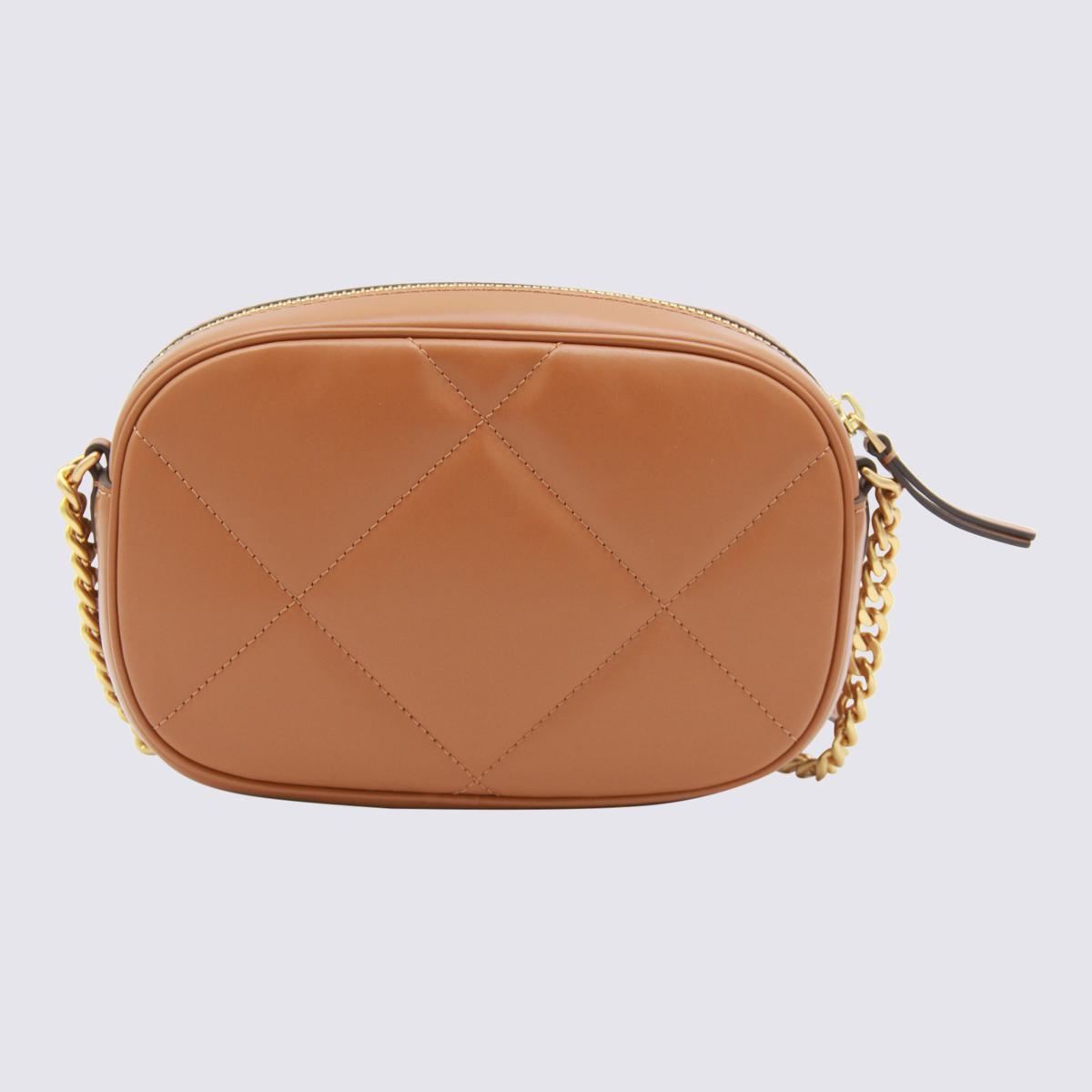 Tory Burch Braune Leder-Umhängetasche