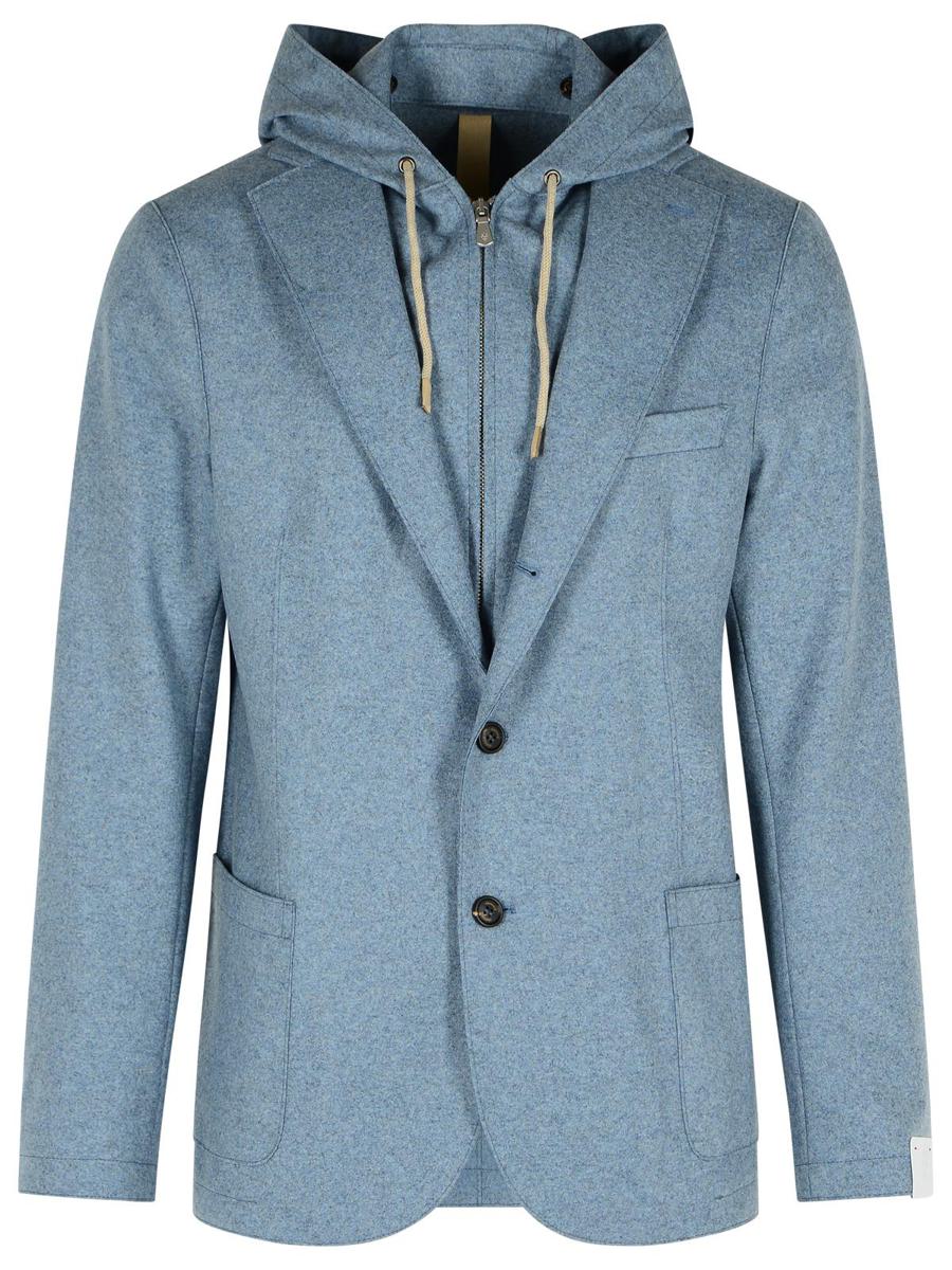 Eleventy Hellblauer Blazer aus Wollmischung