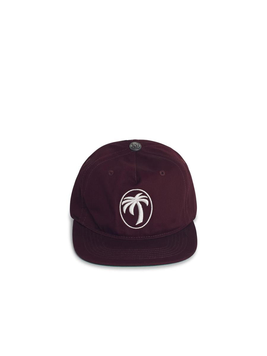 Palm Angels Oval' Burgunderfarbene Baumwollkappe