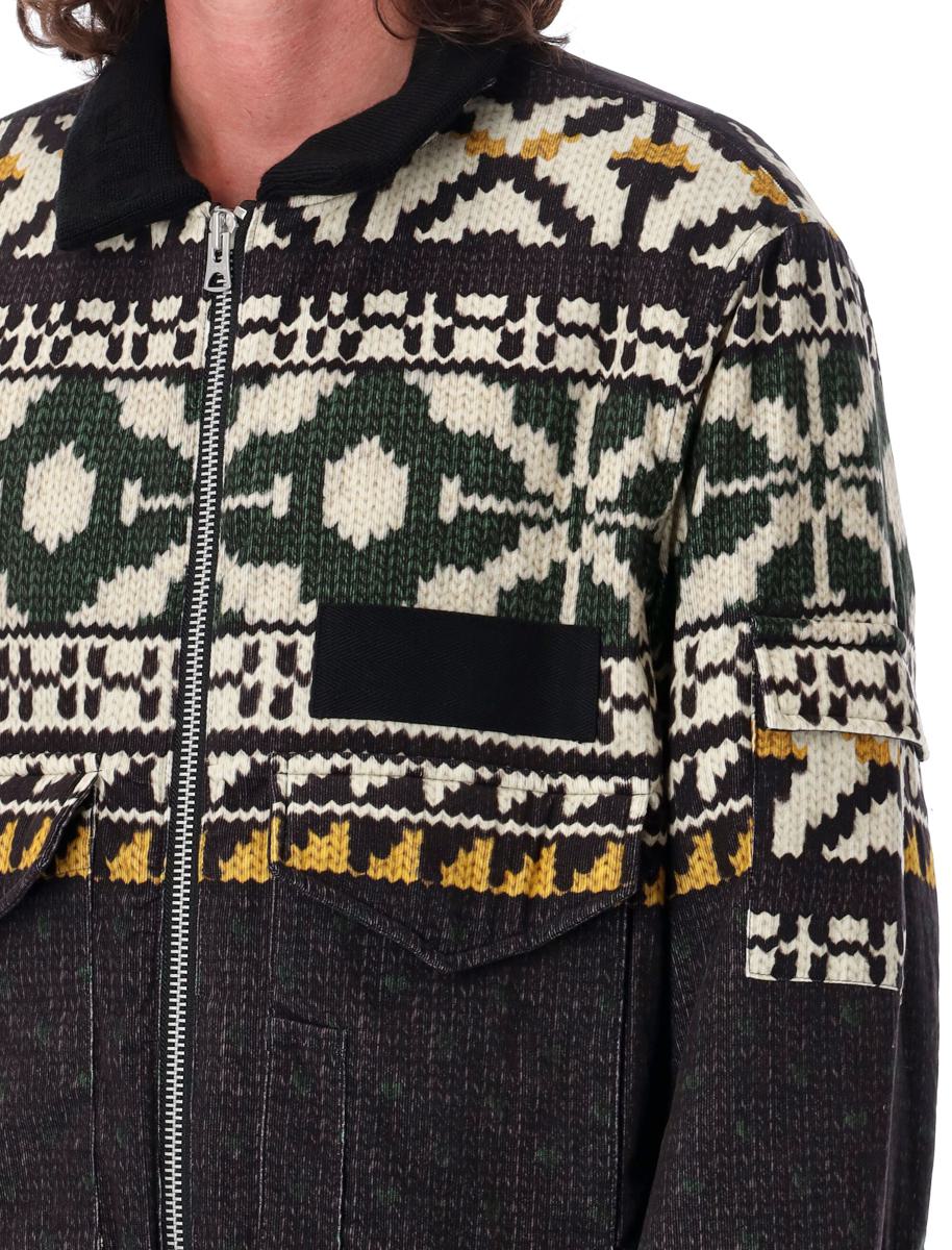 Sacai Muster-Strickjacke