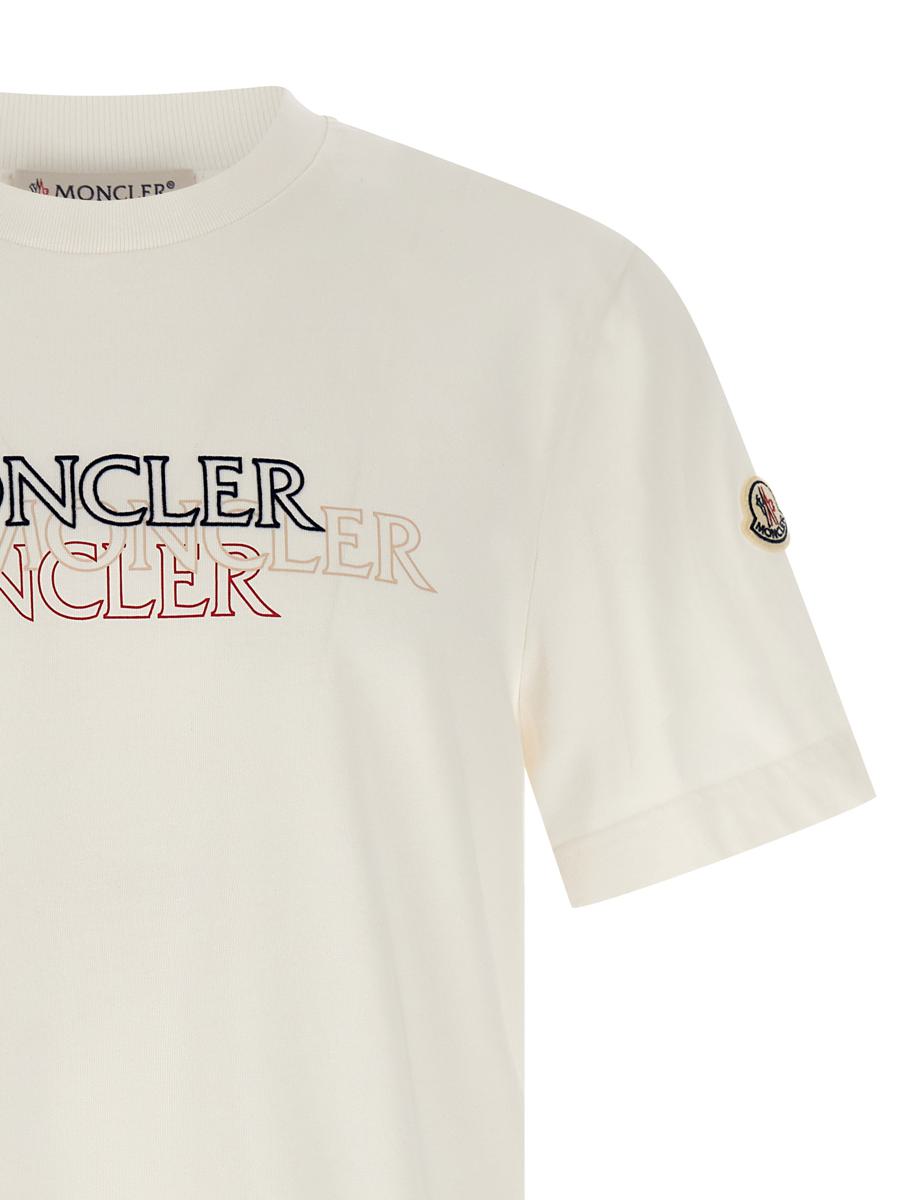 Moncler T-Shirt mit beflocktem Logo