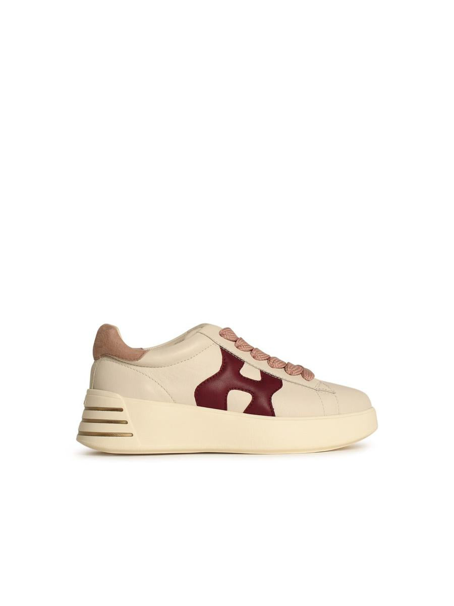 Hogan „Rebel H564“ Elfenbeinfarbene Ledersneaker