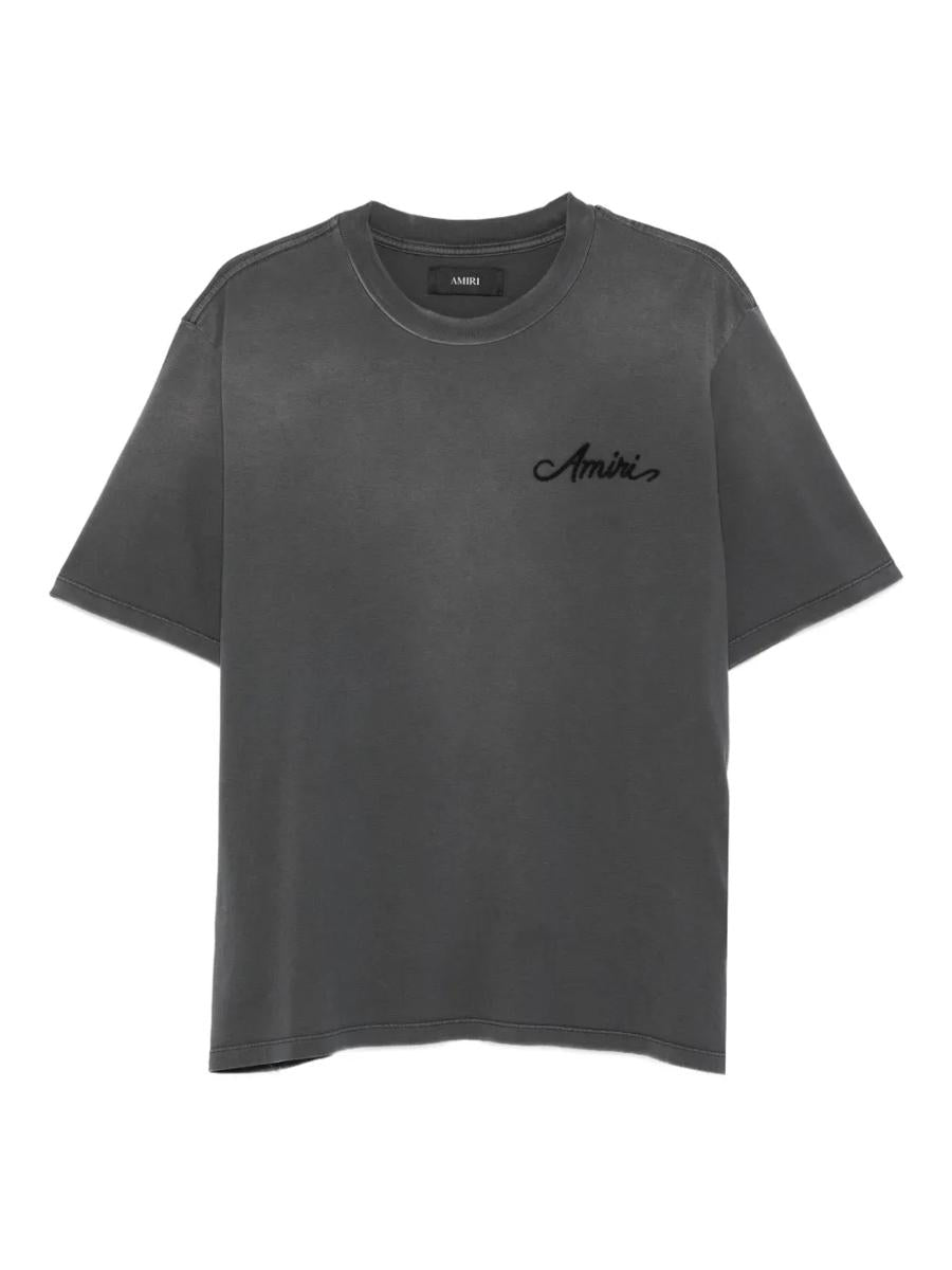 Amiri – Baumwoll-T-Shirt mit Stickerei