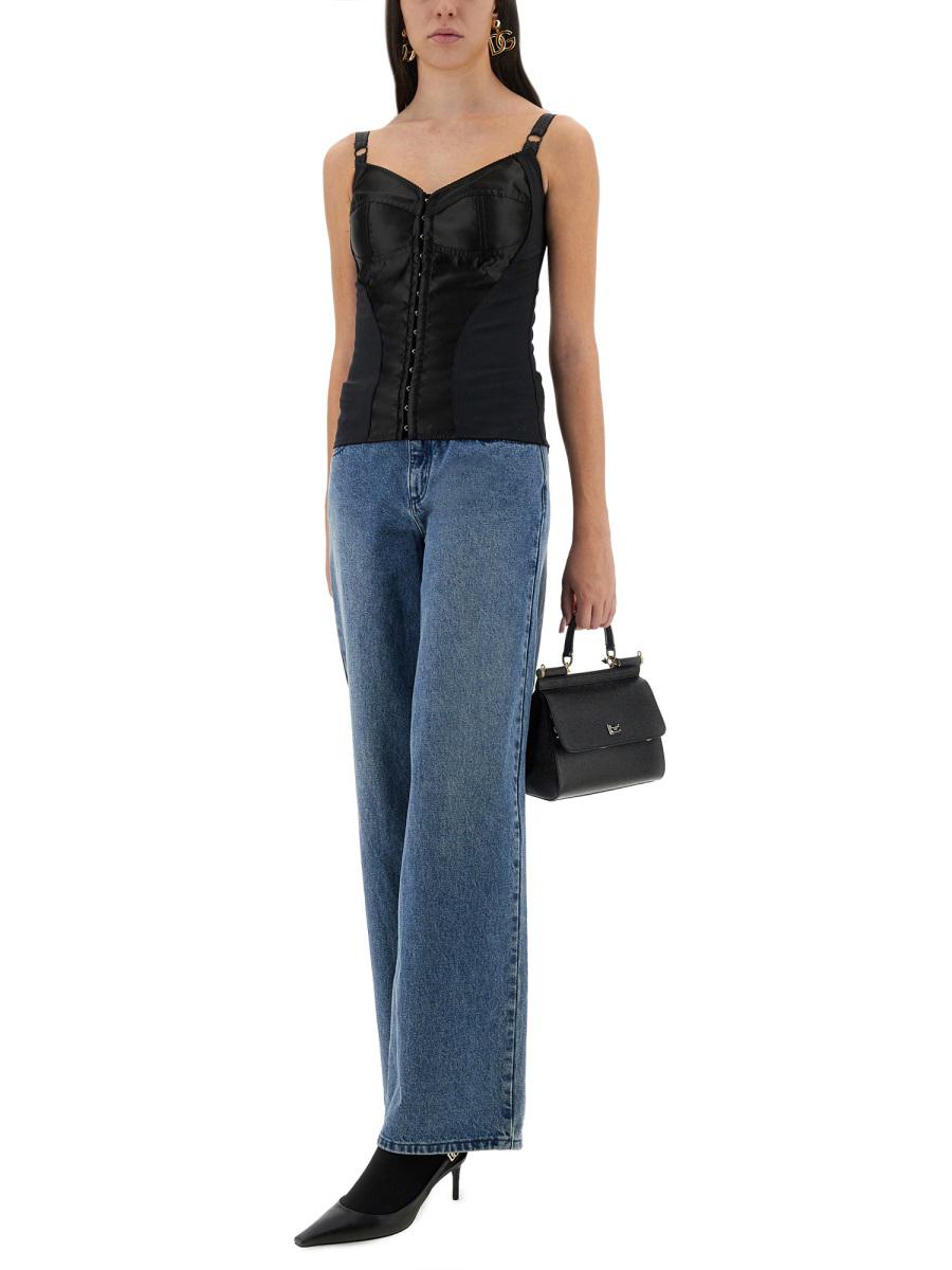 Dolce & Gabbana Satin-Bustier-Top