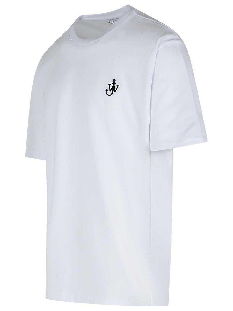 JW Anderson – Weißes Baumwoll-T-Shirt „Anchor“