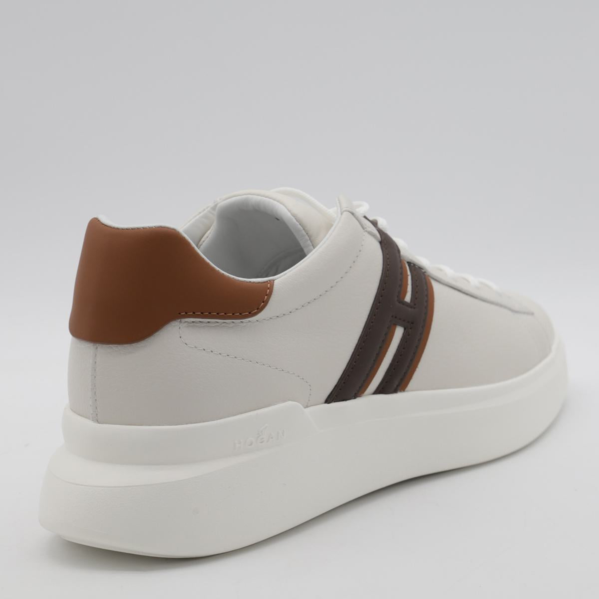 Weiße Ledersneaker von Hogan