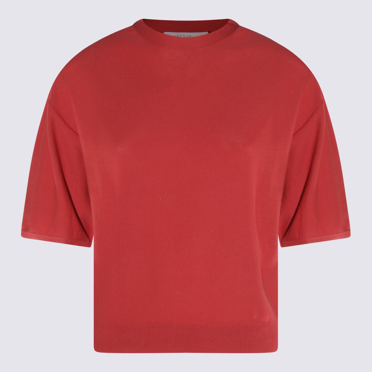 Antonelli – Rotes Leinen-T-Shirt