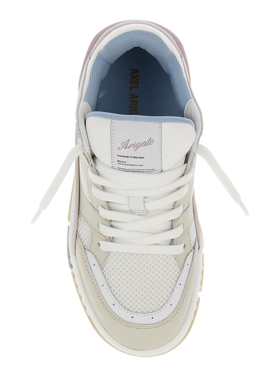 Weiße und mehrfarbige Sneakers „Area Lo“ mit Logodetail aus Ledermischung für Damen