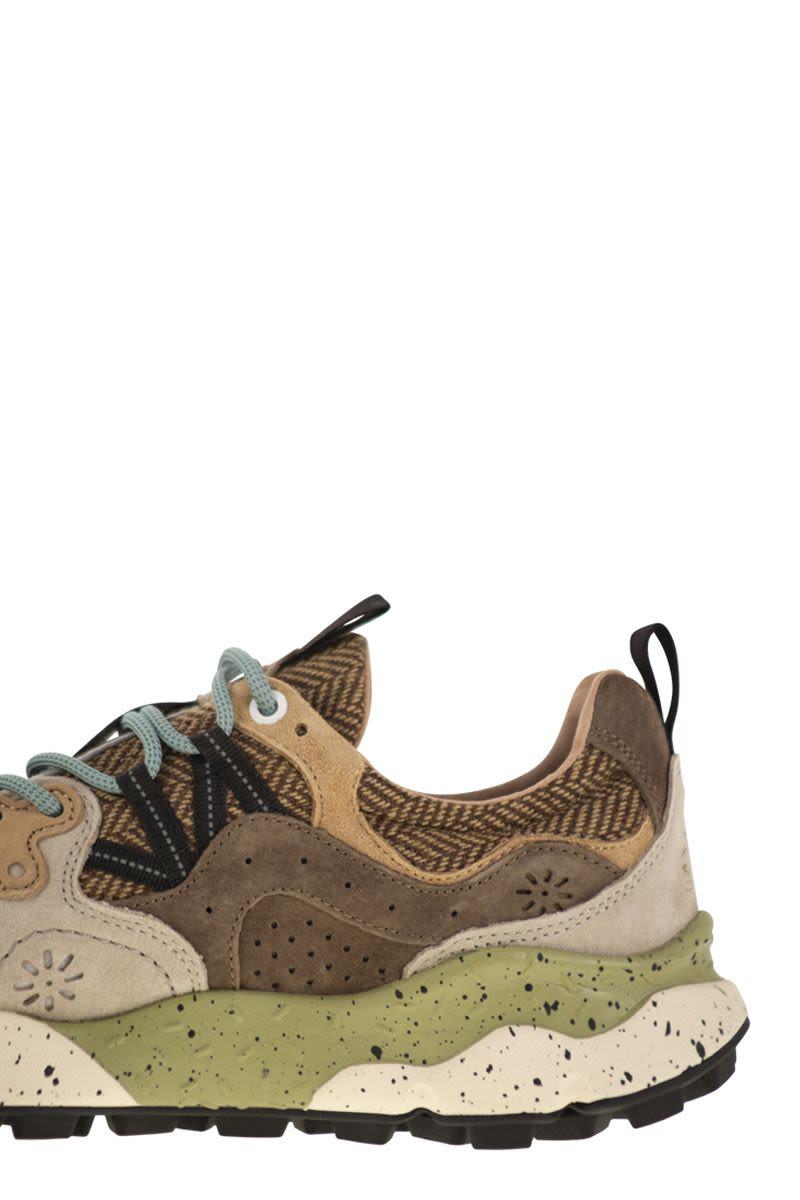 Flower Mountain Yamano 3 – Sneakers aus Wildleder und Stoff