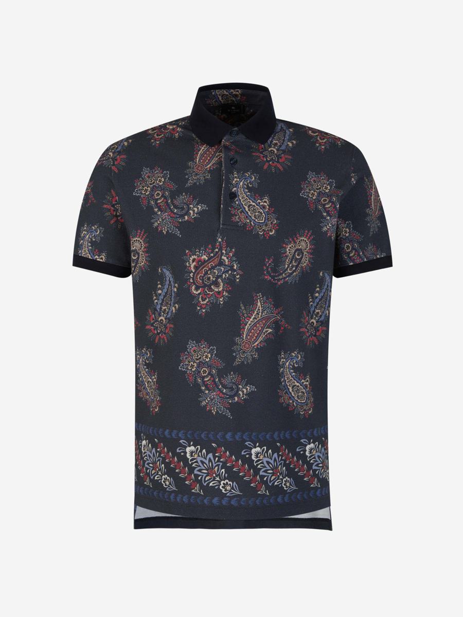 Etro Poloshirt mit Paisley-Motiv