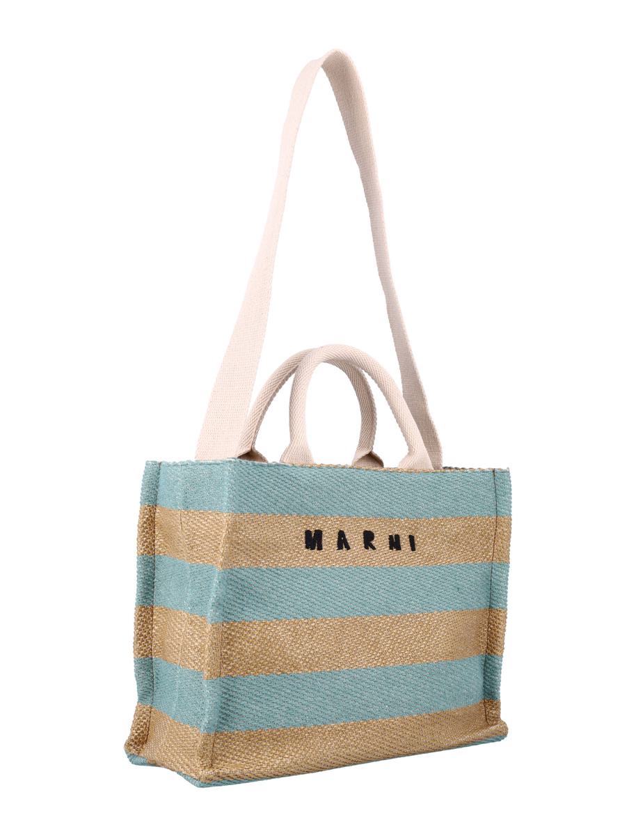 Marni Kleine Tragetasche mit Raffia-Effekt
