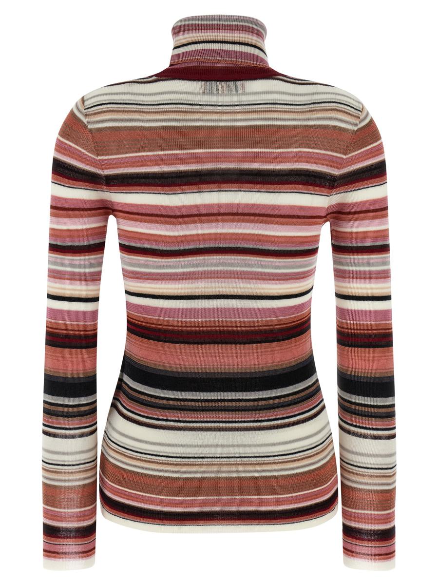 Missoni gestreifter Rollkragenpullover
