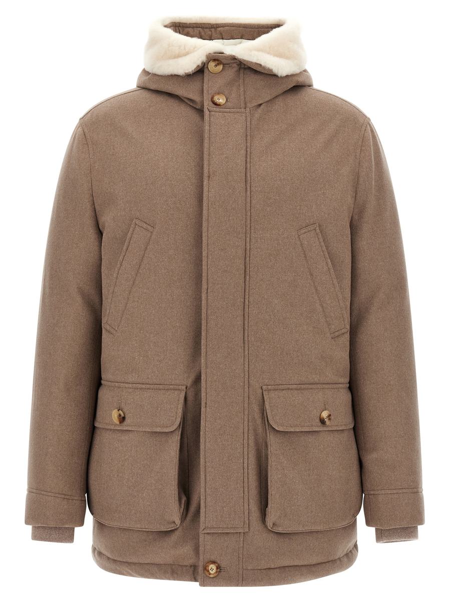 Brunello Cucinelli Flanell-Daunenjacke