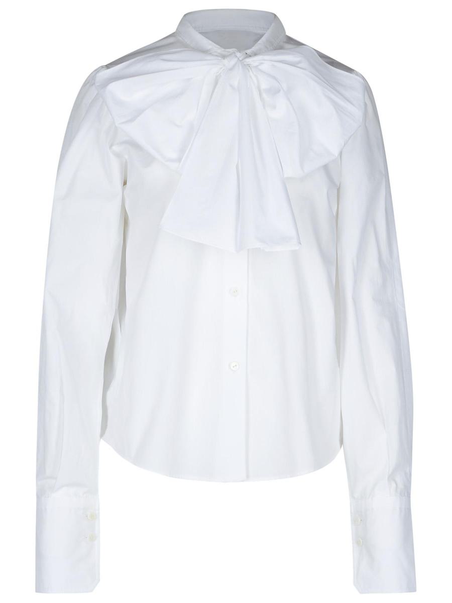 Patou „Ascot“ weiße Baumwollbluse